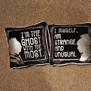 Decorative Black and white Beetlejuice Pillows